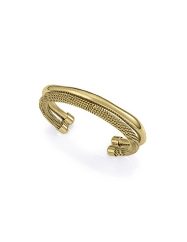 Pulsera rígida Viceroy 14345P01012 acero dorado mujer — diseño moderno malla metálica