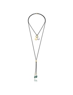 Collar Viceroy 14344C01010 de mujer en acero IP negro con piedra natural