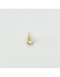 Colgante Patito Pavé Cristal Dorado – Agatha Lucky Maria Pombo | Velarra