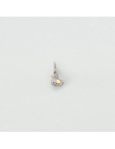 Colgante Patito Pavé Cristal Plateado – Agatha Lucky Maria Pombo | Velarra