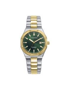 Reloj Viceroy Mujer 401316-67 Bicolor Acero IP Dorado con Esfera Verde, 33 mm