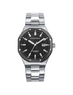 RELOJ ACERO IP NEGRO BRAZALETE SR VA