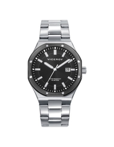 RELOJ ACERO IP NEGRO BRAZALETE SR VA