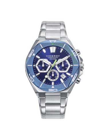 CRONO ACERO IP AZUL BRAZALETE SR VA
