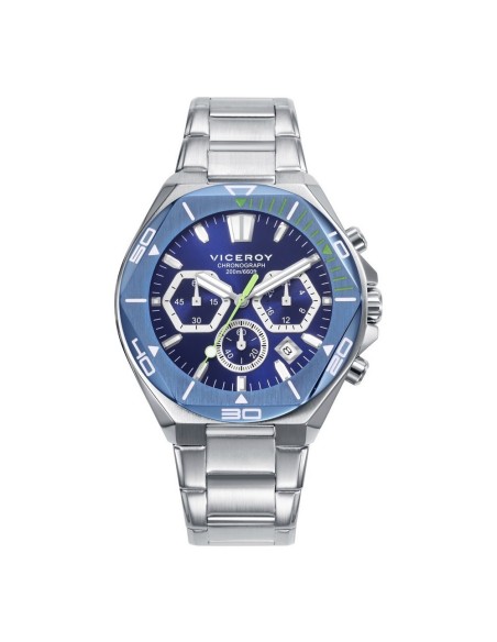 CRONO ACERO IP AZUL BRAZALETE SR VA