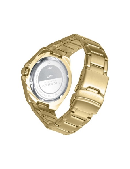 RELOJ ACERO IP DORADO Y AZUL BRAZALETE SR VA