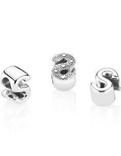Charm Pandora de plata inicial letra S