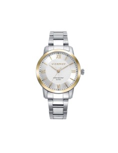 Reloj Viceroy Mujer 41138-83 Acero con Esfera Blanca y Bisel IP Dorado