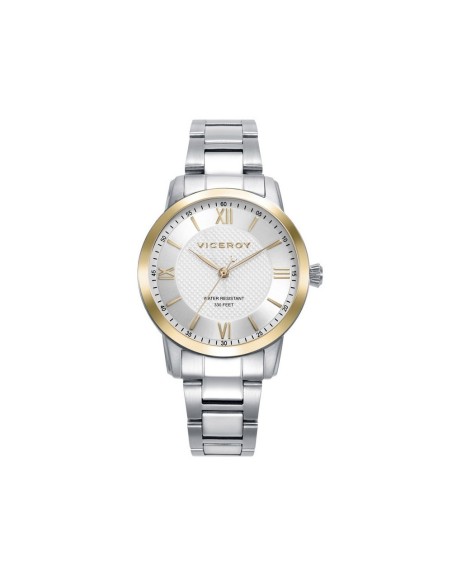 Reloj Viceroy Mujer 41138-83 Acero con Esfera Blanca y Bisel IP Dorado