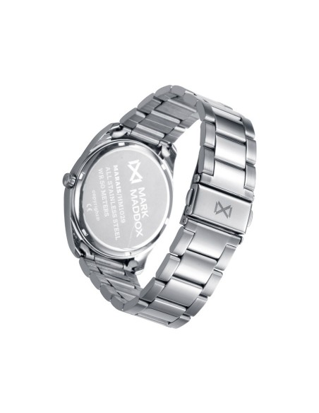 Reloj Mark Maddox HM1029‑05 para hombre – acero plateado, esfera blanca, movimiento de cuarzo