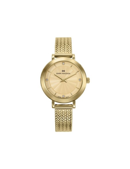 Reloj Mark Maddox MM1034‑27 para mujer – caja dorada 34 mm con Árbol de la Vida