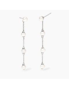 Pendientes de Plata Rodiada con Perlas y Circonitas ✨ | Elegancia Atemporal 👑