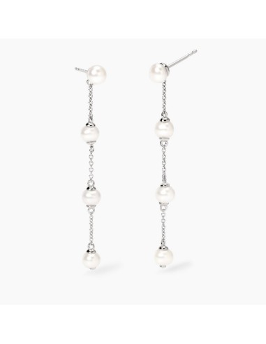 Pendientes de Plata Rodiada con Perlas y Circonitas ✨ | Elegancia Atemporal 👑