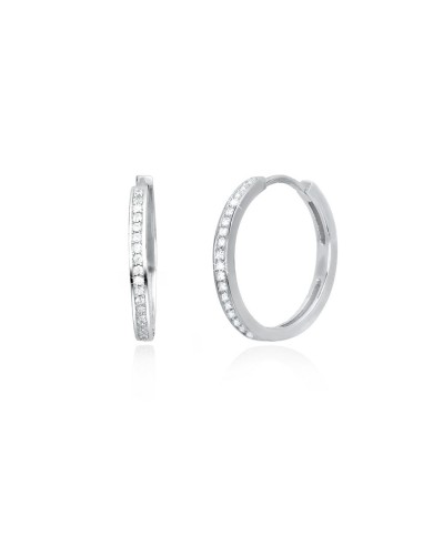 Aros de plata de ley 925 con circonitas