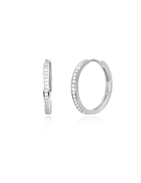Aros de plata de ley 925 con circonitas