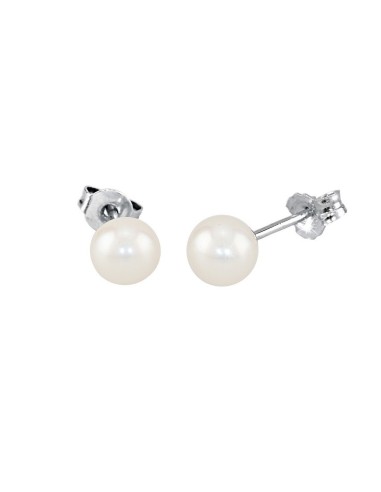 Pendientes de perla blanca cultivada en plata 925