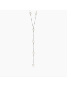 Collar largo con perlas cultivadas en plata de ley 925