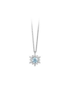 Collar estrella de hielo – Sofisticación con piedra azul