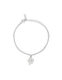 Pulsera de plata de ley con colgante de trébol – Elegancia y buena suerte en tu muñeca