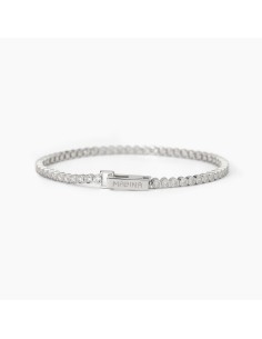 Pulsera tipo tennis de plata de ley con circonitas engastadas
