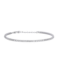 Pulsera tenis de plata con circonitas blancas