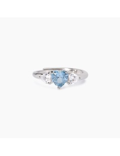 Anillo ajustable de plata 925 con diseño de estrella y circonitas - Mabina Gioielli