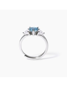 Anillo ajustable de plata 925 con diseño de estrella y circonitas - Mabina Gioielli 2