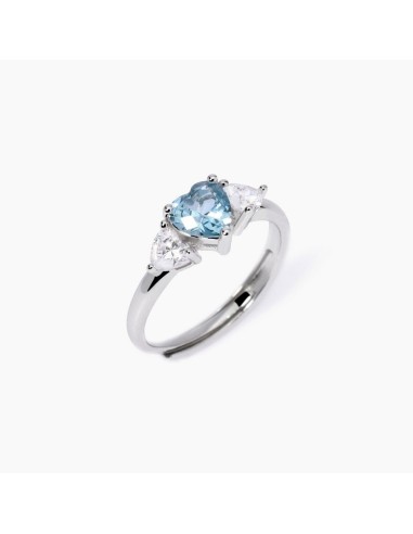Anillo ajustable de plata 925 con diseño de estrella y circonitas - Mabina Gioielli