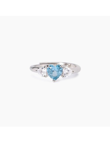 Anillo ajustable de plata 925 con diseño de estrella y circonitas - Mabina Gioielli