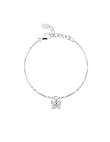 Pulsera de plata 925 con colgante de mariposa y circonitas - Mabina Gioielli