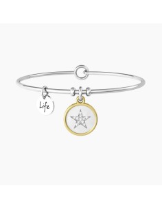 Pulsera rígida Kidult ES732035 “Hija eres nuestra estrella” – Bangle de acero con estrella de cristales