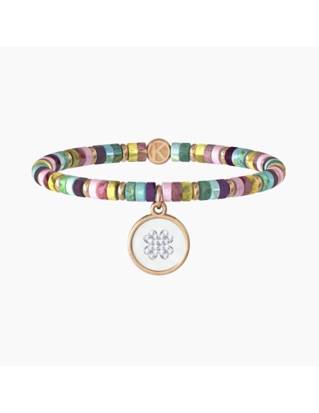 Pulsera Kidult acero TRÉBOL DE CUATRO HOJAS | BUENA SUERTE