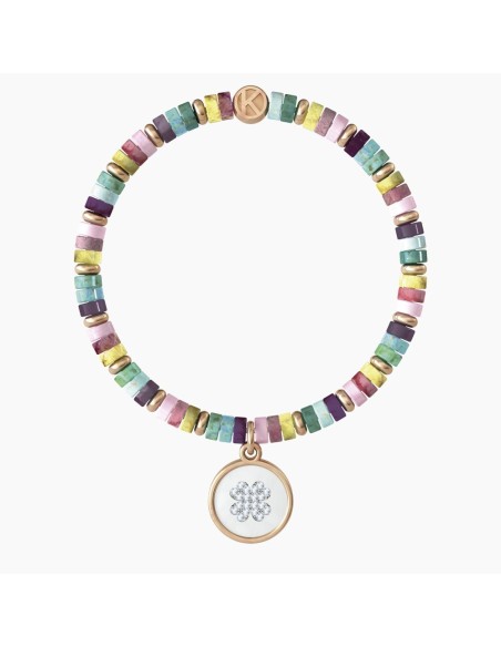Pulsera Kidult acero TRÉBOL DE CUATRO HOJAS | BUENA SUERTE