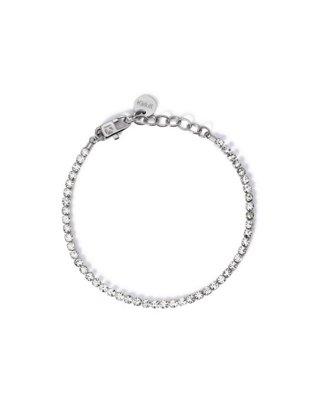 Pulsera Kidult Style 11 en acero 316L tipo tennis con cristales blancos (ref. 831014)