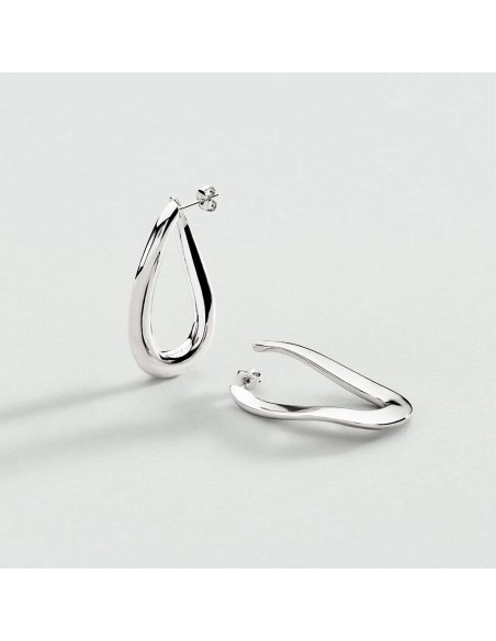 Pendientes criolla ABBESSES plateados – Minimalismo con estilo | Agatha París