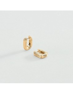 Pendientes criolla HAUSSMANN dorados – Geometría chic y sofisticación | Agatha París