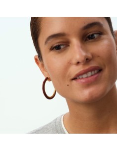 Pendientes criolla ROYAL burdeos y dorado – Sofisticación con color | Agatha París 2