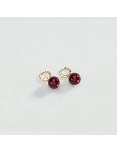 Pendientes criolla ROYAL burdeos y dorado – Color sofisticado con esencia parisina | Agatha París