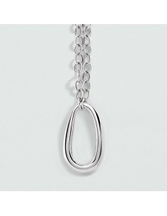 Collar largo ABBESSES plateado – Diseño minimalista y sofisticado | Agatha París 2