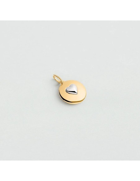 Colgante HUELLA bicolor dorado y plateado – Estilo personalizable y moderno | Agatha París