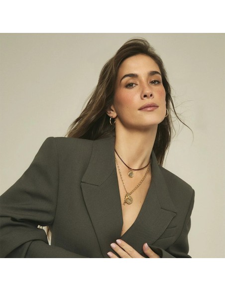 Colgante HUELLA bicolor dorado y plateado – Estilo personalizable y moderno | Agatha París