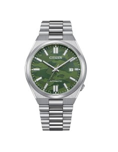 Reloj Citizen NJ0159‑86X Tsuyosa 40 mm Automático – Esfera Verde Camuflaje, Zafiro