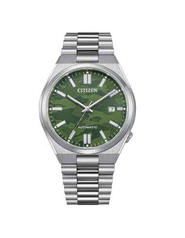 Reloj Citizen NJ0159‑86X Tsuyosa 40 mm Automático – Esfera Verde Camuflaje, Zafiro