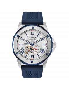 Reloj Bulova Marine Star Automático 98A225 | 44 mm, 20 bar, esfera blanca