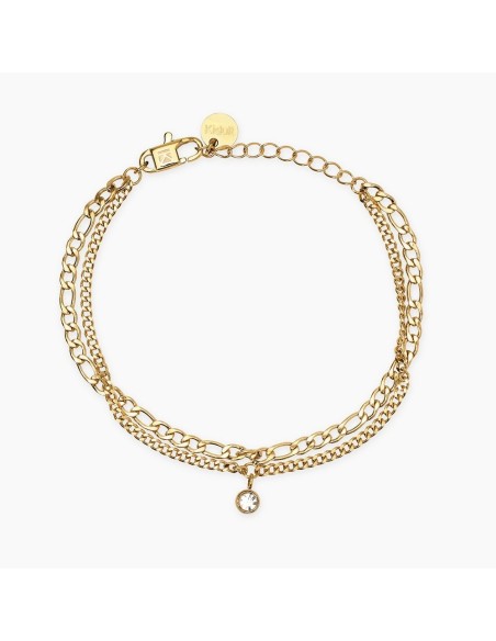 Pulsera Kidult Style 31 en acero 316L con diseño combinado (ref. 831065)