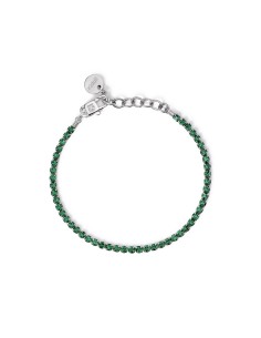 Pulsera Kidult Style 11 con cristales verdes ajuste 15,5‑18 cm en acero 316L 2