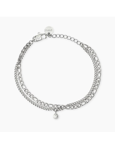 Pulsera Kidult Style 31 – cadenas combinadas con colgante en acero 316L