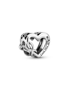 Charm en plata de ley Love You Mum Corazón Inifinito