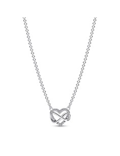 Collar en plata de ley Corazón Infinito Brillante Pandora