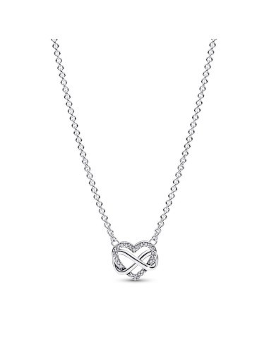Collar en plata de ley Corazón Infinito Brillante Pandora